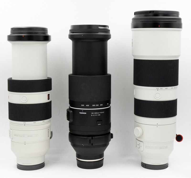 Sony FE 100-400mm GM OSS F4.5-F5.6 vs Tamron 150-500mm f/5-6.7 vs Sony FE 200-600mm F5.6-6.3 G OSS