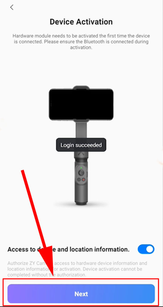 Zhiyun SMOOTH-XS Aktivasyon